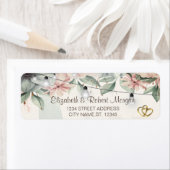 ストリングライト、ブラシストローク、結婚フローラのラベル ラベル (インサイチュ)