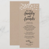 ストリングライト、ブラックプレイス設定サンキューカード プログラム (正面/裏面)