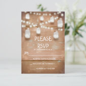 ストリングライト&メイスンジャースRSVPカード 出欠カード (スタンド正面)