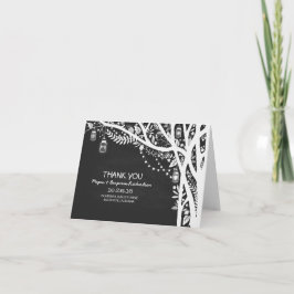 ストリングライト メイソンジャー ツリー ウェディング サンクス サンキューカード