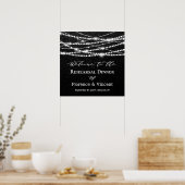 ストリングライト リハーサルディナー ウェルカムサインポスター ポスター (キッチン)