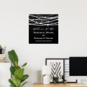 ストリングライト リハーサルディナー ウェルカムサイン ポスター (ホームオフィス)