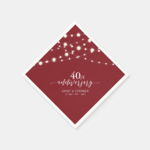 ストリングライト | ルビーレッド 40周年記念結婚式