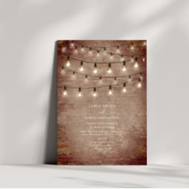 ストリングライト レンガ 汎用 パーティー 招待状