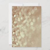 ストリングライト《写真》ぼけ味金ゴールド企業のクリスマスパーティー 招待状 (裏面)