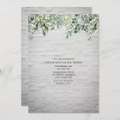 ストリングライト 白レンガ ボタニカル ジェネリック パーティー 招待状 (正面/裏面)