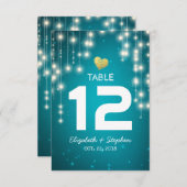 ストリングライト 結婚式 着席案内 テーブルナンバー (正面/裏面)