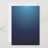 ストリングライト 青 誕生日 招待状 (裏面)