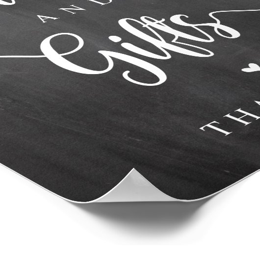 ストリングライト、黒板ウェディングカードとギフト ポスター (角)