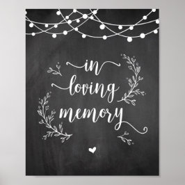 ストリングライト 黒板 思い出のメモリアル ポスター
