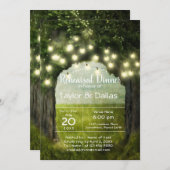 ストリングライト | Moss |ヴィンテージ素朴リハーサル 招待状 (正面/裏面)