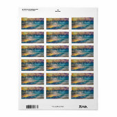 ストリングラエレガントイツサマーサンセットビーチ結婚式 ラベル (フルシート)