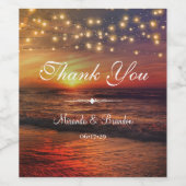 ストリングラエレガントイツサマービーチありがとう ワインラベル (シングルラベル)