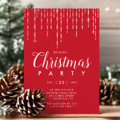 ストリングラエレガントイツレッドクリスマスパーティー 招待状