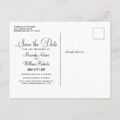 ストリングラエレガントイトビーチ夏の日付の保存 案内ポストカード (裏面)