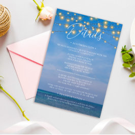 ストリングラエレガントイトビーチ結婚式詳細カード