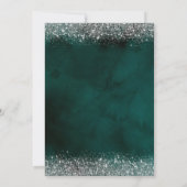 ストリングラエレガントイト紙吹雪グリーンスウィート16 招待状 (裏面)