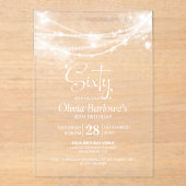 ストリングラエレガントイト60th誕生日パーティー アクリル招待状 (正面)