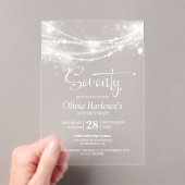 ストリングラエレガントイト70thバースデーパーティー アクリル招待状 (インサイチュ (ポータブル))