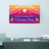 ストリングラカラフルイツクリスマスボール歓迎 横断幕 (トレードショー)