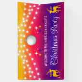 ストリングラカラフルイツクリスマスボール歓迎 横断幕 (縦)