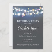 ストリングラカラフルイツバースデーパーティー 招待状 (正面)