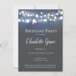 ストリングラカラフルイツバースデーパーティー 招待状