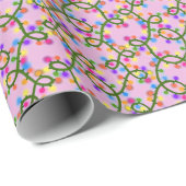 ストリングラカラフルイトかわいいおもしろいピンクパターンベビー ラッピングペーパー (ロールコーナー)
