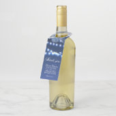 ストリングラパーソナライズされたイト青結婚の感謝 ボトルネックタグ (アングル)