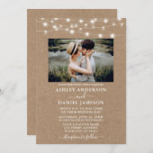 ストリングラモダンイツフォトクラフト結婚ズ 招待状 (正面/裏面)