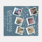 ストリングラモダンイツフォトコラージュフリースブランケット フリースブランケット (正面(横))