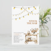 ストリングラモダンイト在庫バーカップルのシャワー 招待状 (スタンド正面)