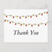 ストリングラモダンイト、レッド&金ゴールド結婚ズ・サンキュー ポストカード (正面)