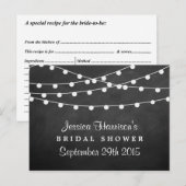 ストリングラモダンイントオンシャルボードブライダルシャワー インビテーションポストカード (正面/裏面)