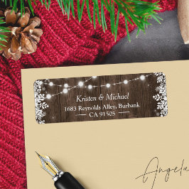 ストリングラ素朴イツウッドウィンタースノーフレーク ラベル