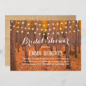 ストリングラ素朴イツオータムウッズブライダルシャワー 招待状 (正面/裏面)