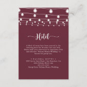 ストリングラ素朴イツカリグラフィブルガンディホテル エンクロージャーカード (正面)