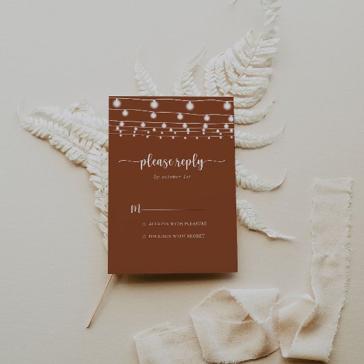 ストリングラ素朴イツテラコッタ書道RSVP 出欠カード