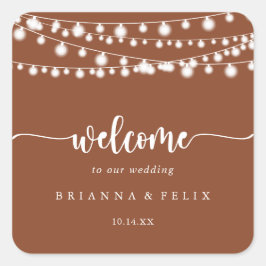 ストリングラ素朴イツテラコッタ結婚の歓迎 スクエアシール