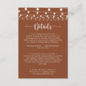 ストリングラ素朴イツテラコッタ結婚の詳細 エンクロージャーカード (正面)