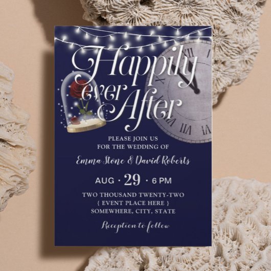 ストリングラ素朴イツネイビーブルーフェアユタレ結婚ーズ 招待状