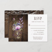 ストリングラ素朴イツバイオレットメイソンジャースRSVP 出欠カード (正面/裏面)