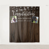 ストリングラ素朴イツバーンウッド卒業写真 タペストリー (正面)