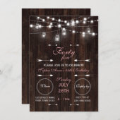 ストリングラ素朴イツバーンエイジバースデーパーティー 招待状 (正面/裏面)