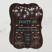 ストリングラ素朴イツバーンダーティ30誕生日パーティー 招待状 (正面/裏面)