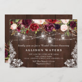 ストリングラ素朴イツブライダルシャワー招待 招待状 (正面/裏面)