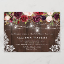 ストリングラ素朴イツブライダルシャワー招待