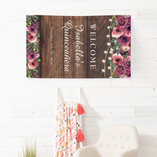 ストリングラ素朴イツブルゴーニュフローラキンセアニラ 横断幕 (インサイチュ)