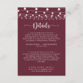 ストリングラ素朴イツブルゴーニュ結婚ーの詳細 エンクロージャーカード (正面)