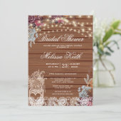 ストリングラ素朴イツベビーズブレスブライダルシャワー 招待状 (スタンド正面)